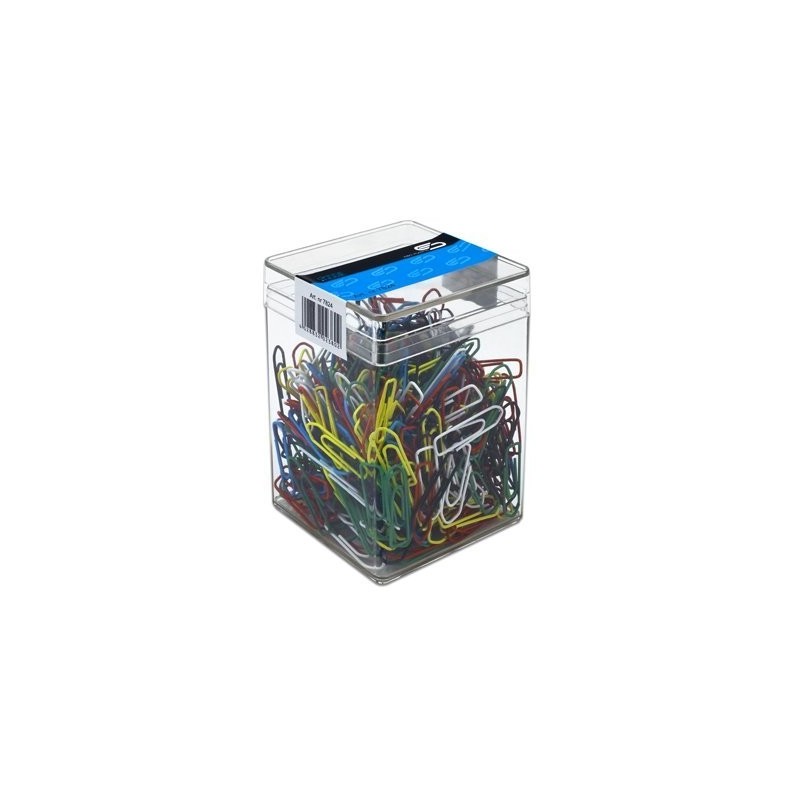 Spinacz kolor 26mm (500)6050 E&D PLASTIC plastikowe pudełko