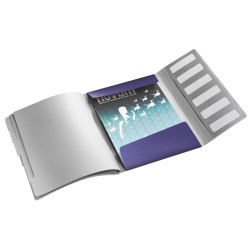 Teczka segregująca Leitz Style 6 przegródek, 200 kartek Tytanowy błękit