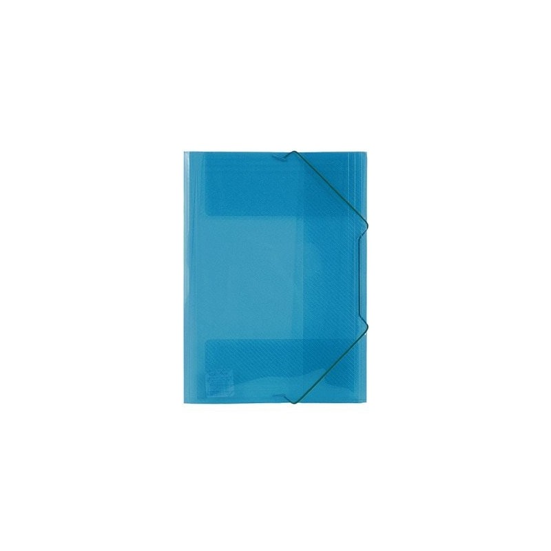 Teczka plastikowa z gumką szeroka TG-12 Biurfol Niebieski transparnetna