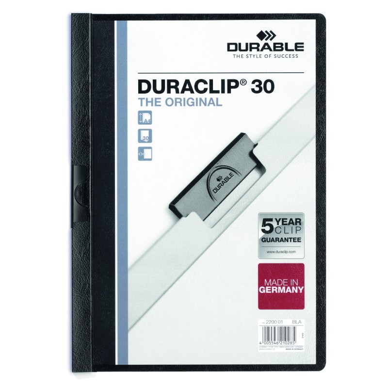 Skoroszyt DURABLE DURACLIP® Original 30 czarny