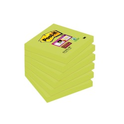 Bloczek samoprzylepny 654-6SS-AW Post-it® Super Sticky, morska fala, 6 sztuk po 90 kartek, 76x76 mm