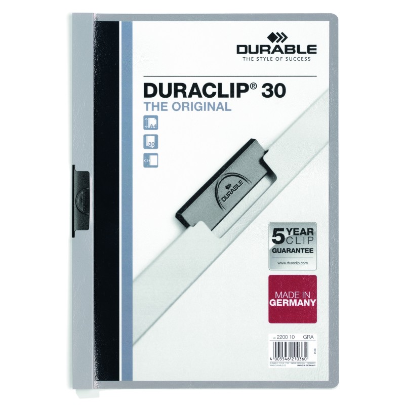 Skoroszyt DURABLE DURACLIP® Original 30 szary