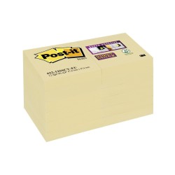 Bloczek samoprzylepny 622-12SSCY-EU Post-it® Super Sticky, żółty, 12 sztuk po 90 kartek, 51x51 mm