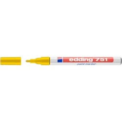 Marker olejowy e-751 EDDING, 1-2 mm, żółty