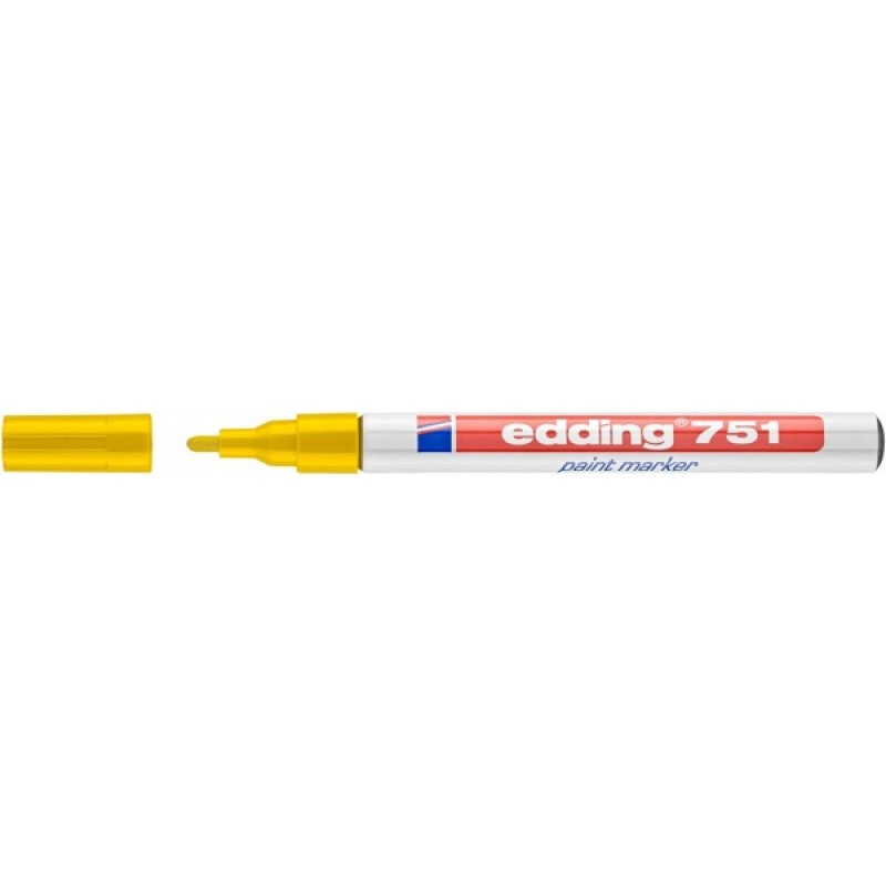 Marker olejowy e-751 EDDING, 1-2 mm, żółty