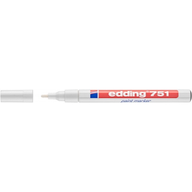 Marker olejowy e-751 EDDING, 1-2mm, biały