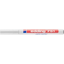 Marker olejowy e-751 EDDING, 1-2mm, biały