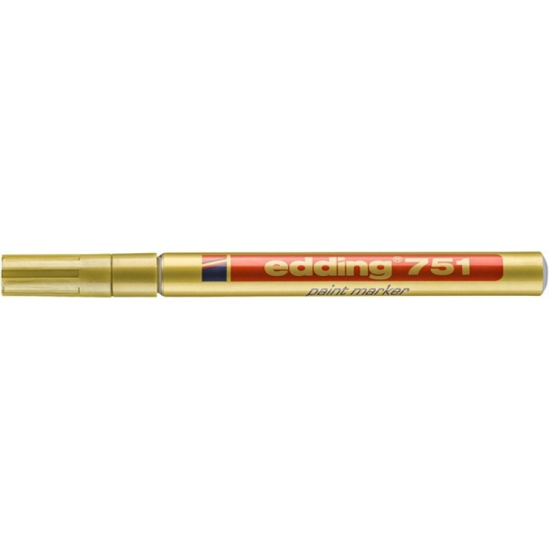 Marker olejowy e-751 EDDING, 1-2mm, złoty
