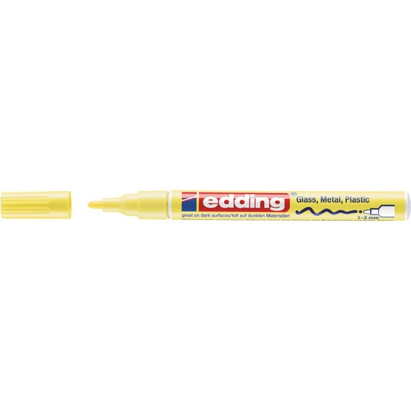 Marker olejowy połyskujący e-751 EDDING, 1-2 mm, żółty pastelowy