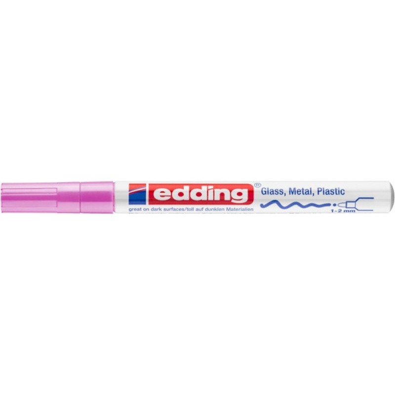 Marker olejowy połyskujący e-751 EDDING, 1-2 mm, różowy