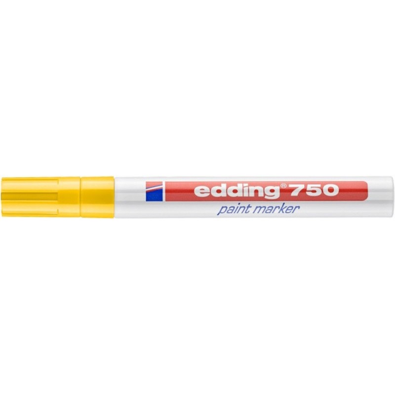 Marker olejowy e-750 EDDING, 2-4 mm, żółty