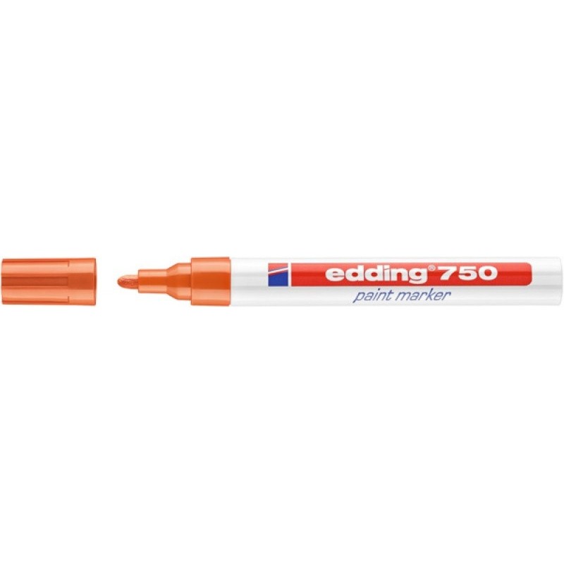 Marker olejowy e-750 EDDING, 2-4 mm, pomarańczowy