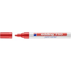 Marker olejowy e-750 EDDING, 2-4 mm, czerwony