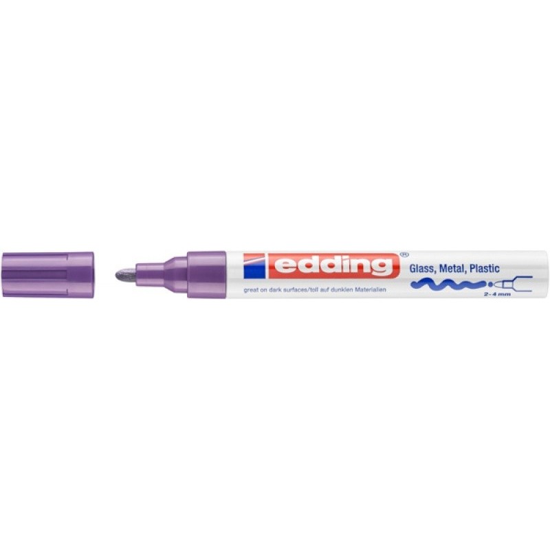 Marker olejowy połyskujący e-750 EDDING, 2-4 mm, fioletowy