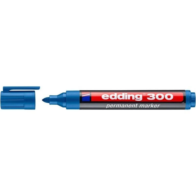 Marker permanentny e-300 EDDING, 1,5-3mm, jasnoniebieski