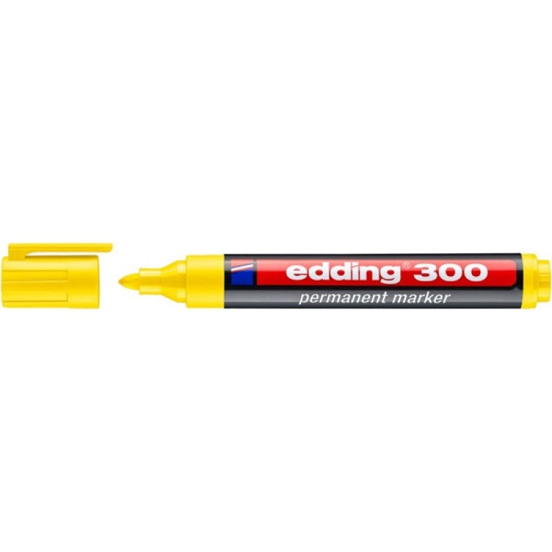 Marker permanentny e-300 EDDING, 1,5-3mm, żółty