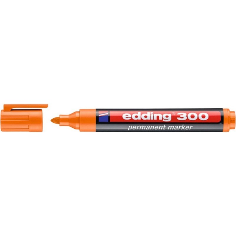 Marker permanentny e-300 EDDING, 1,5-3mm, pomarańczowy