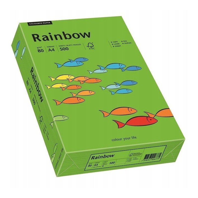 Papier Ksero kolorowy Rainbow ciemno zielony 78