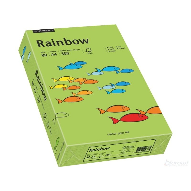 Papier Ksero kolorowy Rainbow zielony 76