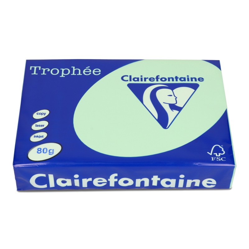 Papier ksero A4 80g TROPHEE XCA41775 zieleń naturalna CLAIREFONTAINE