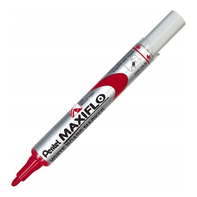 Marker suchościeralny PENTEL MWL5S MAXIFLO z tłoczkiem czerwony