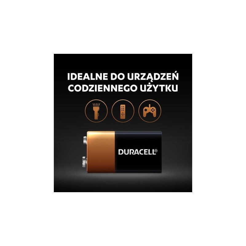 Baterie Alkaliczne Duracell Basic 6LR61 9V Blister 1szt