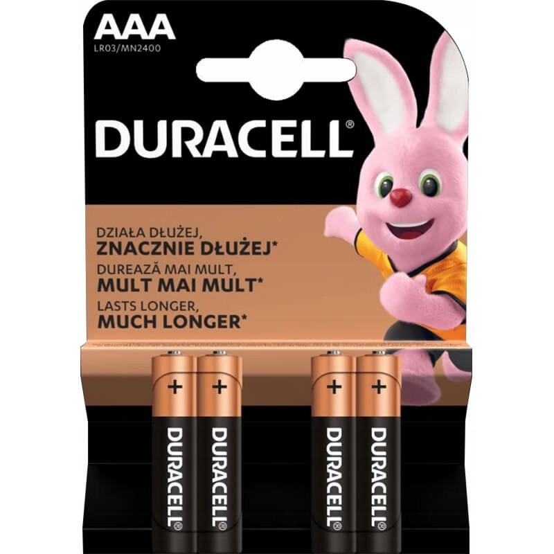 Baterie Alkaliczne Duracell Basic AAA LR03 Blister 4szt