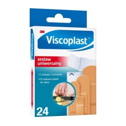 Zestaw plastrów VISCOPLAST 24szt. mix kolorów