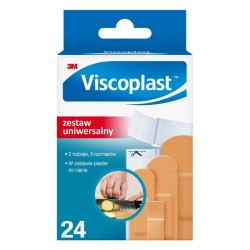 Zestaw plastrów VISCOPLAST 24szt. mix kolorów