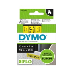 Taśma DYMO D1 12mm x 7m Żółta / Czarny nadruk S0720580 45018