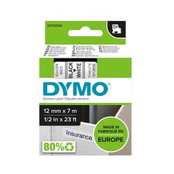 Taśma DYMO D1 12mm x 7m Biała / Czarny nadruk S0720530 45013