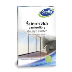 Ściereczka z mikrofibry STELLA, do szyb i luster, 1 szt., zielony