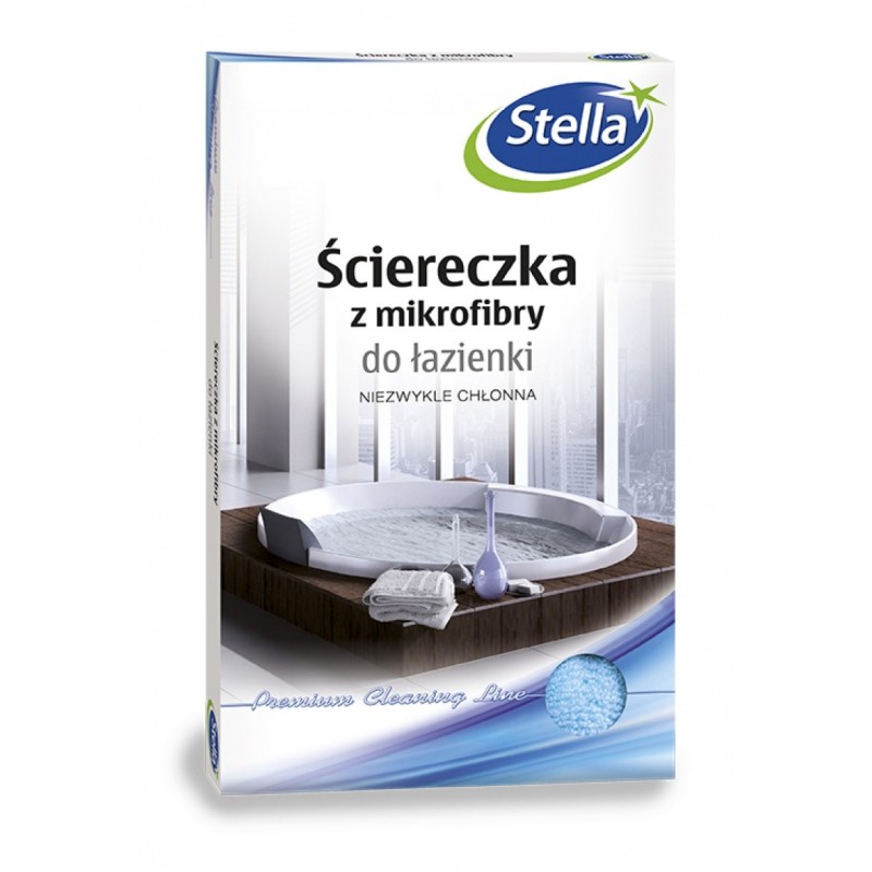 Ściereczka z mikrofibry STELLA, do łazienki, 1 szt., mix