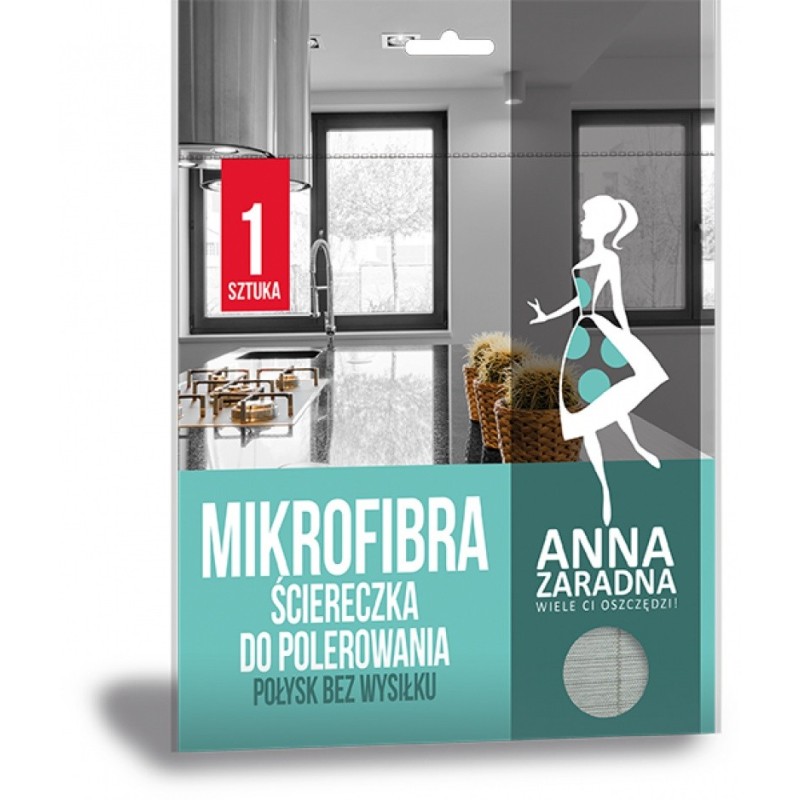 Mikrofibra ściereczka do polerowania ANNA ZARADNA, 1 szt., szary