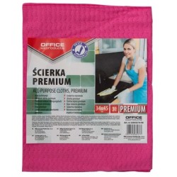 Ścierka premium OFFICE PRODUCTS, wiskoza 80%, gr. 65g/mkg, 34x45cm, 3szt., mix kolorów