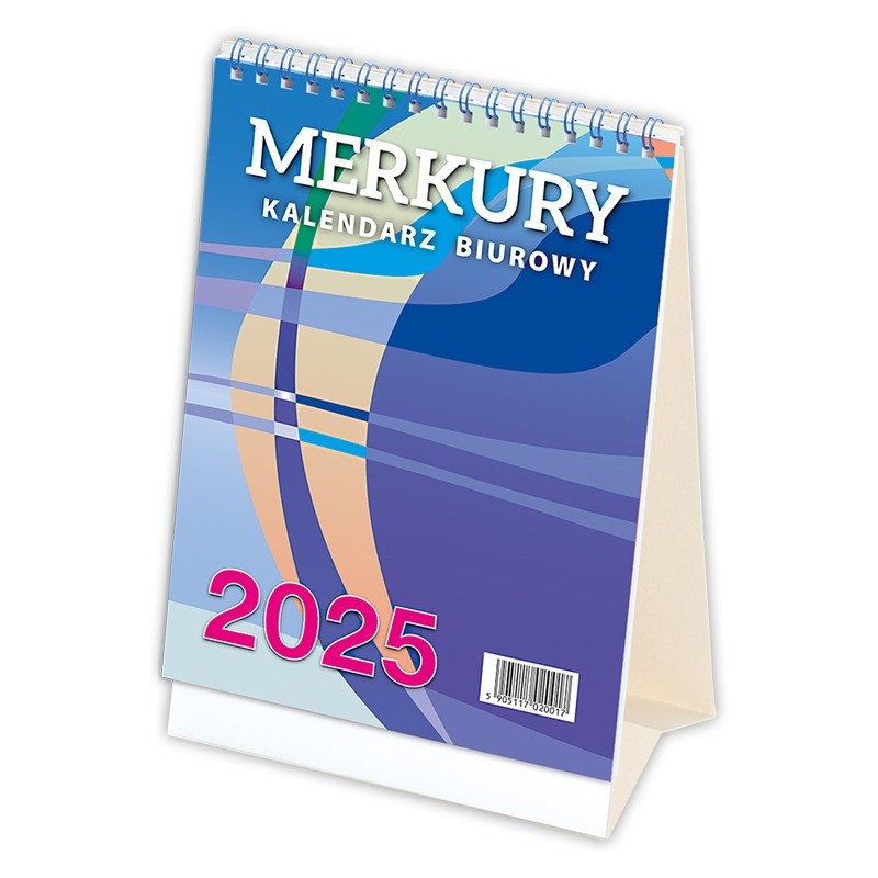 Kalendarz biurowy MERKURY H5 stojący pionowy 152x225mm 2025 TELEGRAPH