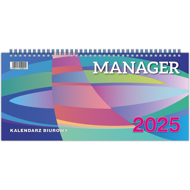 Kalendarz biurowy leżący MANAGER H3 320x150mm 2025 TELEGRAPH