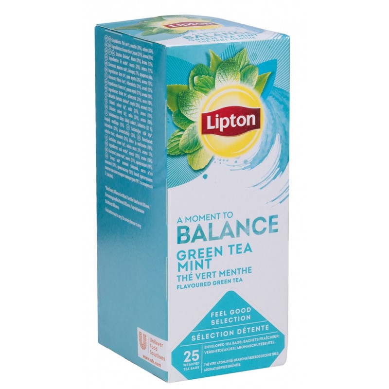 Herbata LIPTON Balance Green Tea, mint, 25 torebek