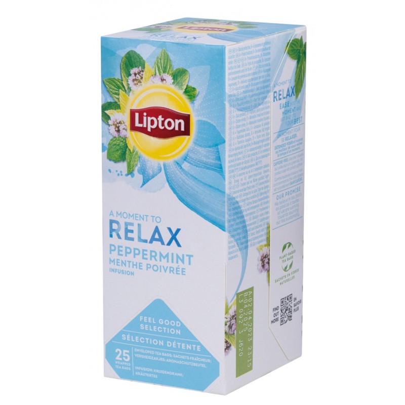 Herbata LIPTON Relax, mięta, 25 torebek