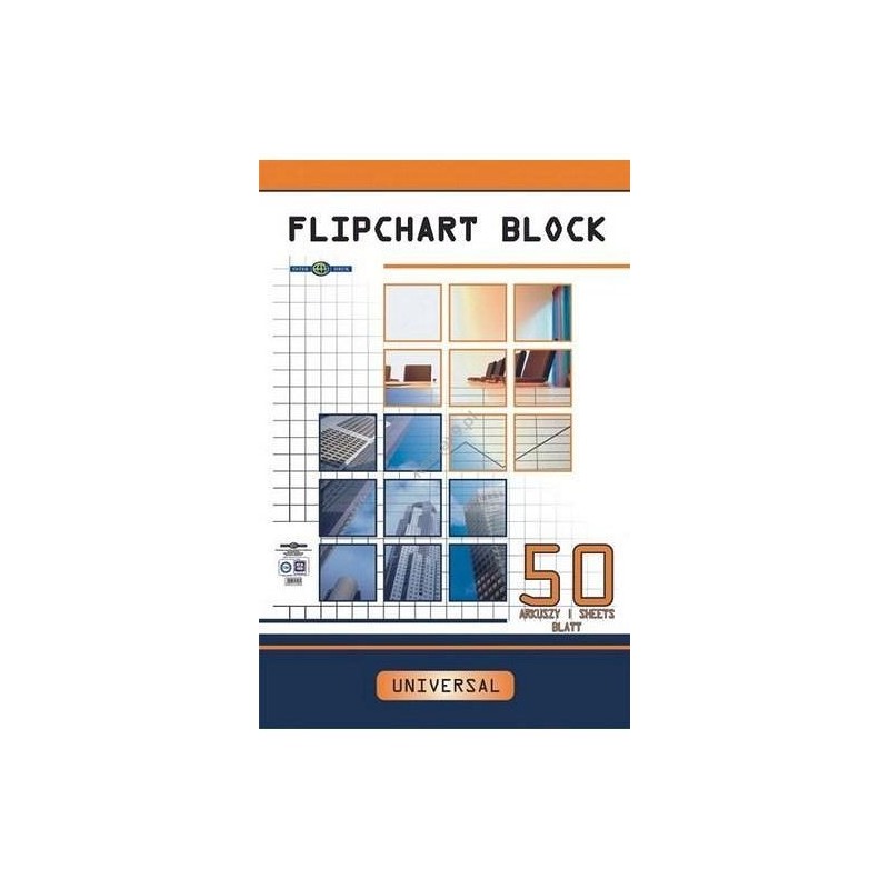 Blok do flipchartów tablic INTERDRUK gładki 100x64cm 50 kartek