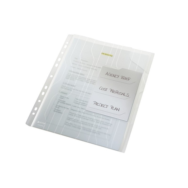 Folder LEITZ Combifile, z przekładkami, biały, folia 3