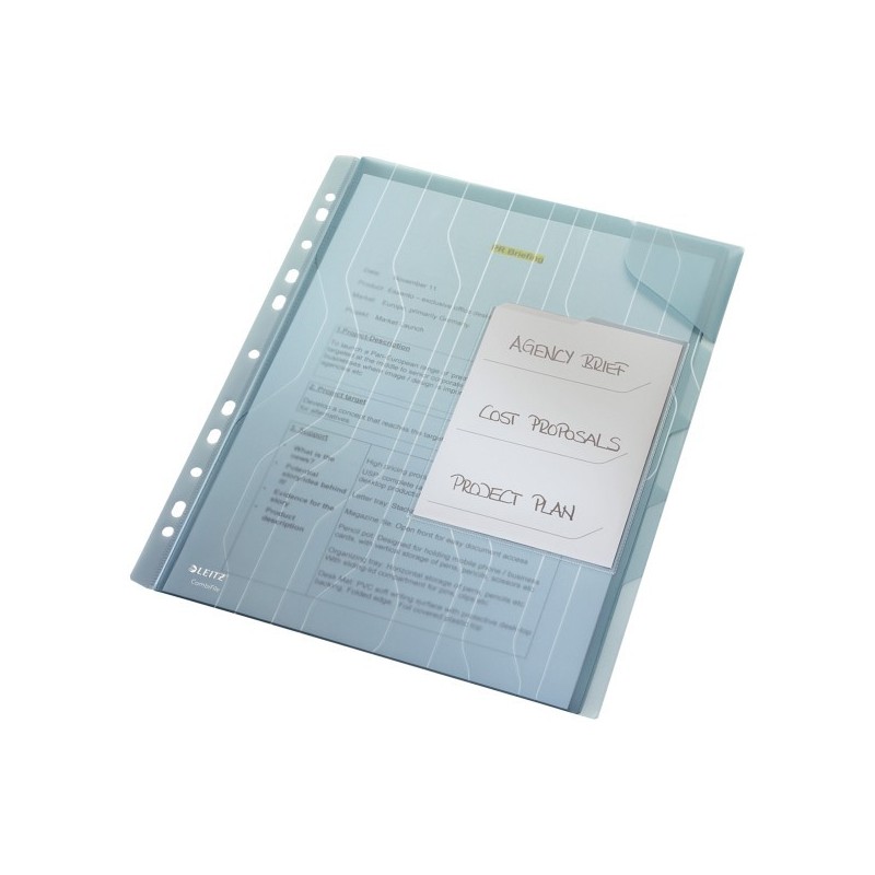 Folder LEITZ Combifile, z przekładkami, niebieski, folia 3