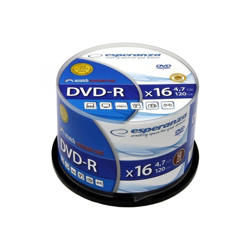 DVD-R ESPERANZA 4,7GB X16 - CAKE BOX 50