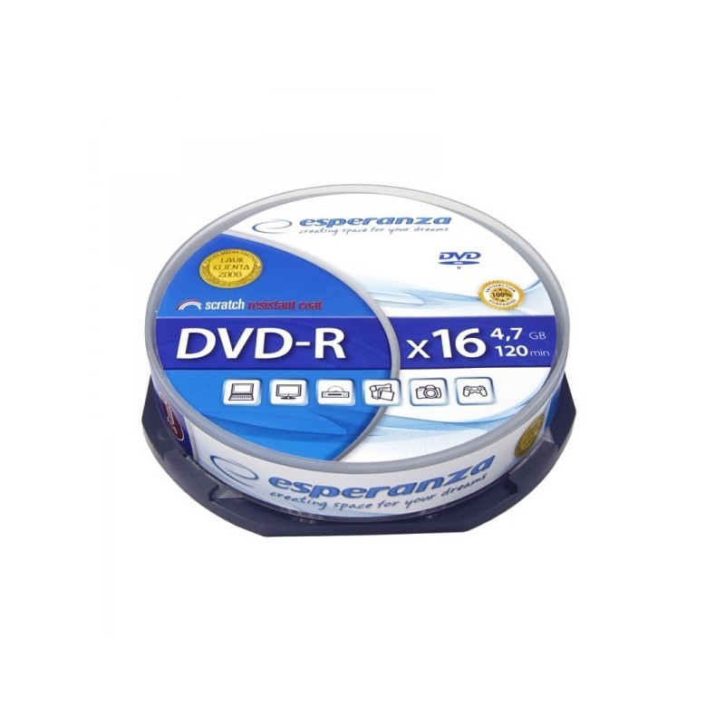 DVD-R ESPERANZA 4,7GB X16 - CAKE BOX 10