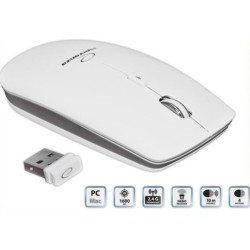 Mysz bezprzewodowa optyczna USB SATURN biała EM120W ESPERANZA