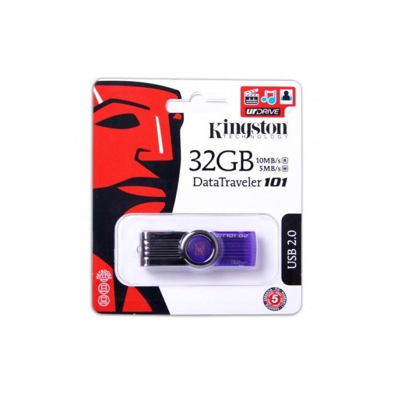 Pendrive USB 2.0 KINGSTONE DataTraveler 101 G2 32GB purpurowy