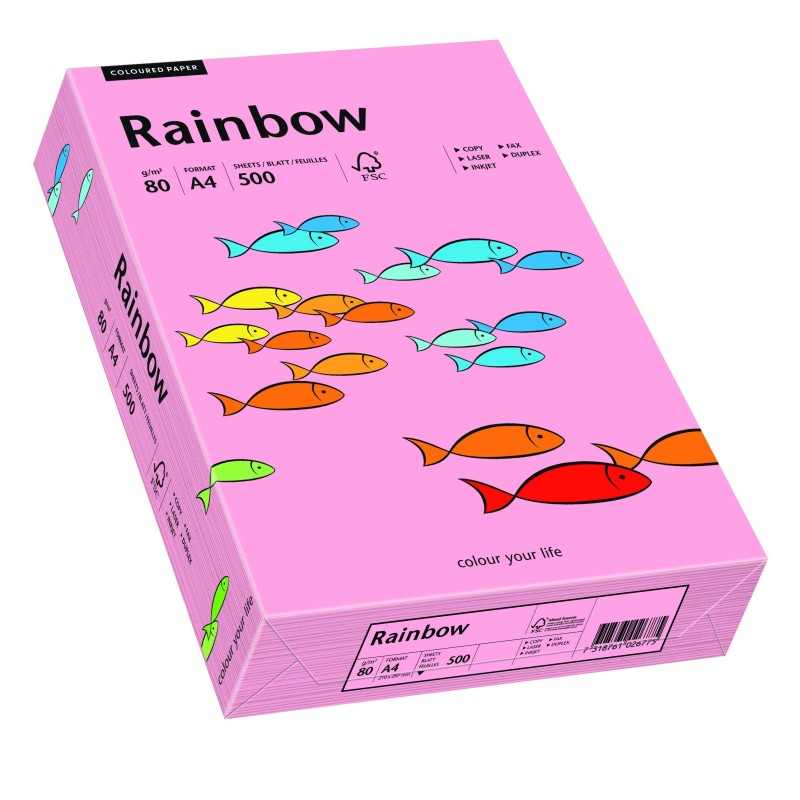 Papier Ksero kolorowy Rainbow różowy 55