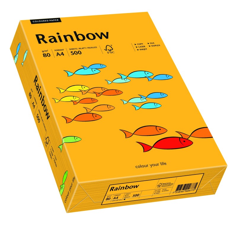 Papier Ksero kolorowy Rainbow jasno pomarańczowy 22