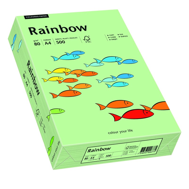 Papier Ksero kolorowy Rainbow przygaszona zieleń 75