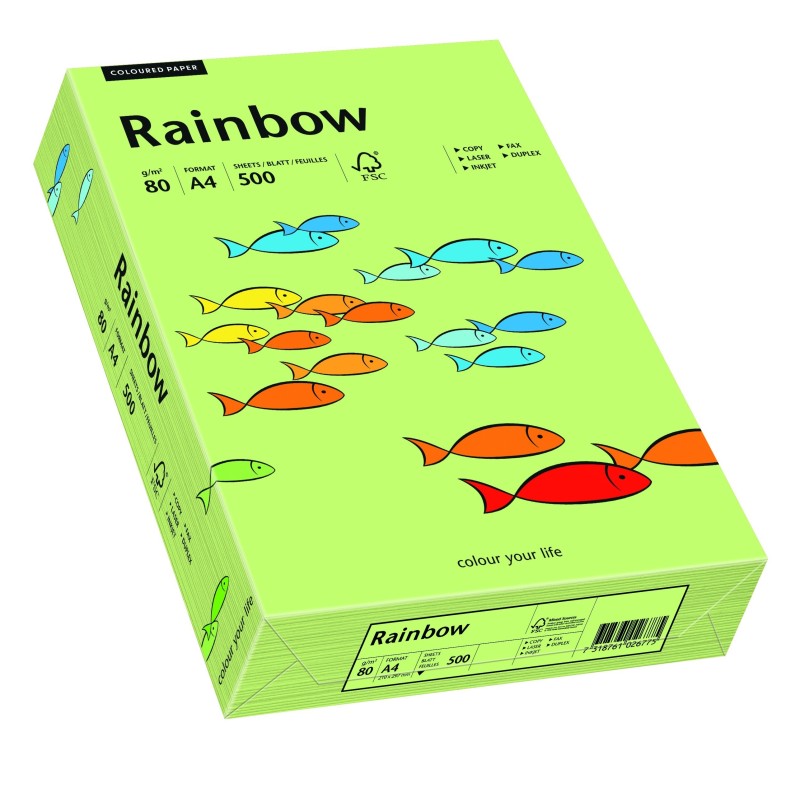 Papier Ksero kolorowy Rainbow jasno zielony 74